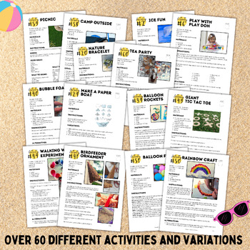 Preview of The Ultimate Summer Activities for Kids Binder | 60 Kids Activities for Summer