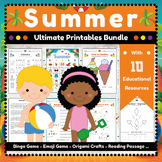The Ultimate Summer Worksheets Bundle : No Prep Activities