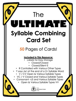 Preview of The Ultimate Syllable Combining Card Set (50 Pages of Cards)