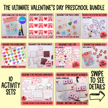 Preview of The Ultimate Valentine's day Classroom Bundle for Preschool and Homeschool