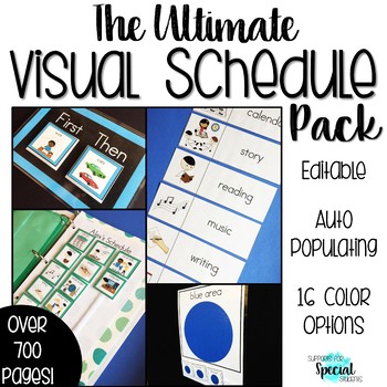 Preview of The Ultimate Visual Schedule Pack for Special Education - EDITABLE
