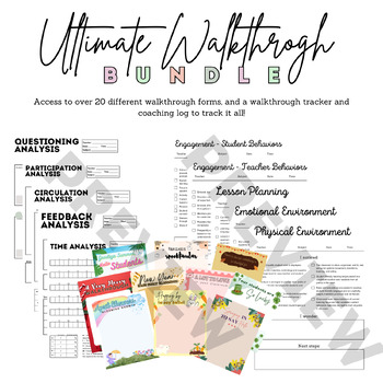 Preview of Ultimate Walkthrough Bundle for Principals/Assistant/Instructional Coaches