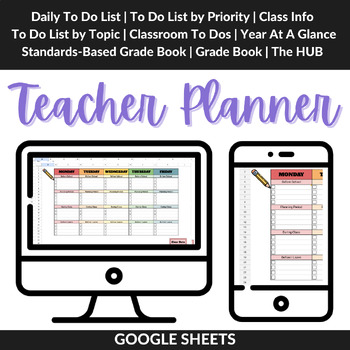 Preview of The Ultimate(undated)Digital Teacher Planner with To Do Lists & Lifetime Updates