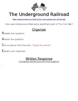 underground railroad essay