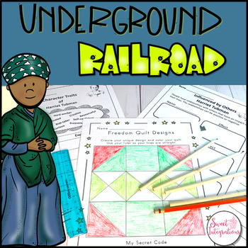 Preview of Harriet Tubman Activities The Underground Railroad and Freedom Quilt Templates