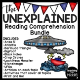 The Unexplained Reading Comprehension Worksheet Bundle Inf