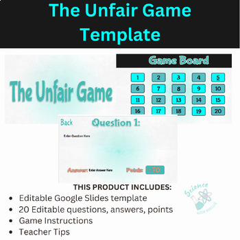 The Unfair Game Editable TEMPLATE (Google) Online Classroom by  TheEdtechWizard