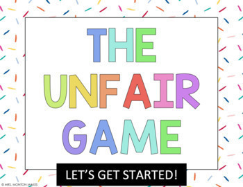 Preview of The Unfair Game - TEMPLATE