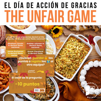 Preview of The Unfair Game in Spanish: El Día de Acción de Gracias