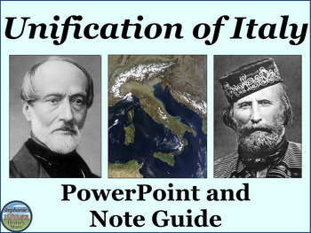 Preview of The Unification of Italy PowerPoint and Note Guide