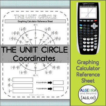 Preview of The Unit Circle - Coordinates | TI-84 Graphing Calculator Reference Sheet