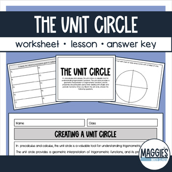 Preview of The Unit Circle Worksheet and Lesson