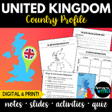 The United Kingdom Country Profile: Guided Notes | Activit