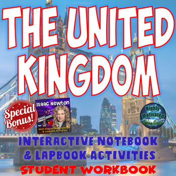 Preview of The United Kingdom Interactive Notebook Activities Student Workbook w/ Test Prep