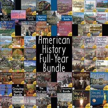 Preview of United States History to 1900 Full Year Curriculum Bundle