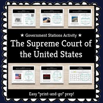 Preview of The United States Supreme Court Stations Activity ★ Print & Go Prep ★