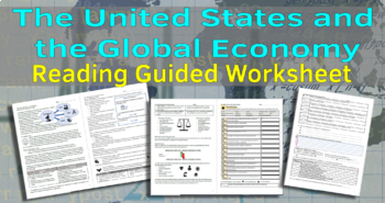 Preview of The United States and the Global Economy Reading Guided Worksheet