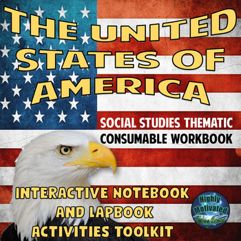 Preview of The United States of America Thematic Consumable Workbook {Complete Unit}