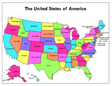 The United States of America Map - Blank & Labeled