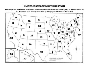 Preview of The United States of Multiplication