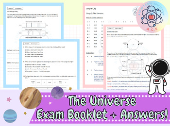 Preview of The Universe Exam Practice Booklet + Answers Set
