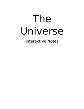 Preview of The Universe Interactive Notes