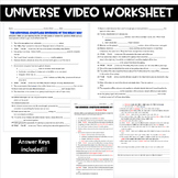 The Universe & Milky Way Galaxy Video Worksheet