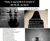 The Unknown Citizen Close Read (Part of F451 Unit)