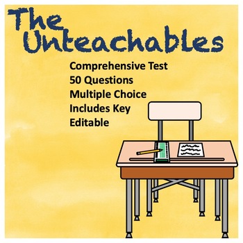 Preview of The Unteachables Whole Book Test  Print and Go Edition