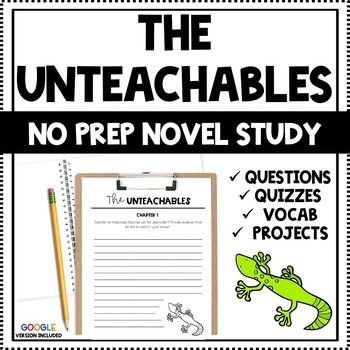 Preview of The Unteachables (Gordon Korman) - Complete Novel Study - BUNDLE - PDF & Google