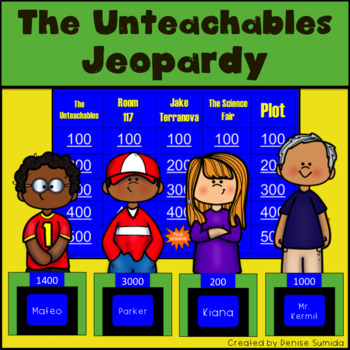 Preview of The Unteachables by Gordon Korman Jeopardy