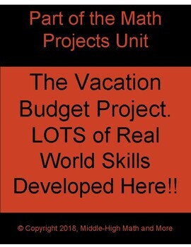 Preview of The Vacation Budget Project: LOTS of Real World Skills (PDF + Google doc)