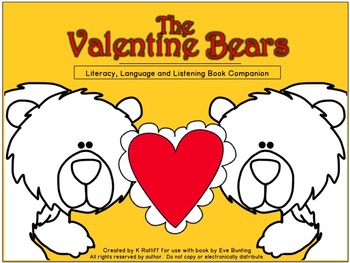Preview of The Valentine Bears:  Literacy, Language and Listening Book Companion