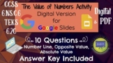 The Value of Numbers Activity - Number Line / Opposites / 