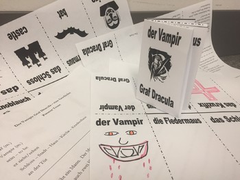 Preview of The Vampire (der Vampir) - German Story (TPRS) and Mini-Book Collection