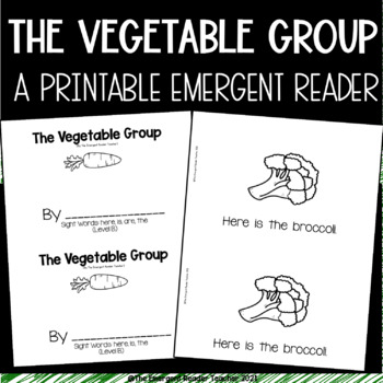 Preview of The Vegetable Group Emergent Reader