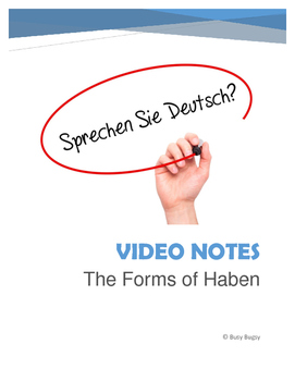 Preview of The Verb Haben Video Guide - German Language
