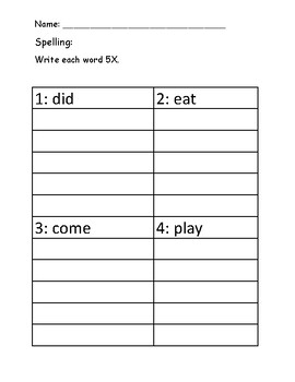 Preview of The Very Busy Hen (Getting Started Lesson 10) - Focus Word Packet
