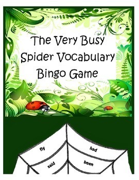 Preview of Eric Carle The Very Busy Spider Bingo Reading Activity