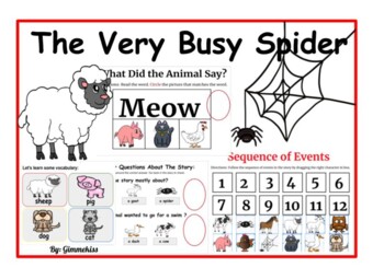 Preview of The Very Busy Spider for Google Classroom and Distant Learning