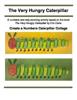 Preview of The Very Hungry Caterpillar Math, Craft, Counting, and Art Activity