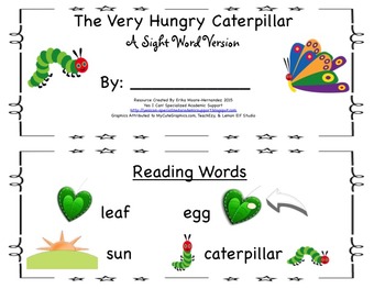 Preview of The Very Hungry Caterpillar: A Sight Word Version