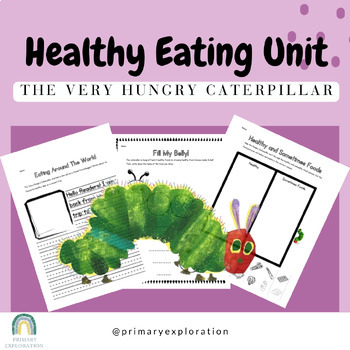 Preview of The Very Hungry Caterpillar Activity Booklet about Healthy Eating for Primary