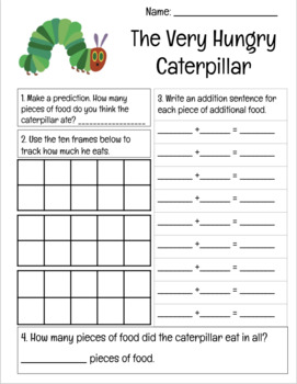 Preview of The Very Hungry Caterpillar Addition Activity