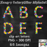 Watercolor Alphabet UPPERCASE Clipart