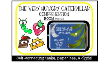 Preview of The Very Hungry Caterpillar (Comprehension) -  Boom cards w/ audio
