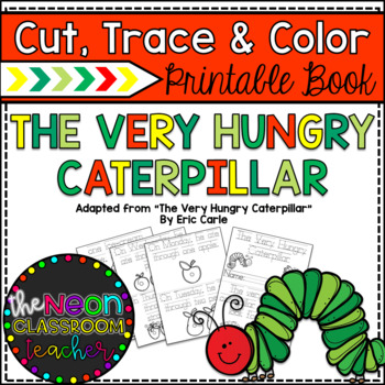 Preview of "The Very Hungry Caterpillar" Cut, Trace and Color Printable Book