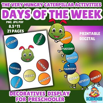 Preview of The Very Hungry Caterpillar Activities  Days Of The Week Bulletin Boards Display
