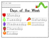 The Very Hungry Caterpillar: Days of the Week