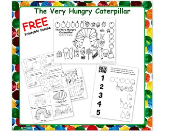 Preview of The Very Hungry Caterpillar - FREE Printables - coloring pages - booklet
